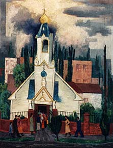 church painting 14K