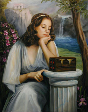 Pandora, an oil painting by Thomas Baker