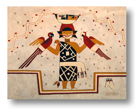 Parrot Woman of Pottery Mound by Thomas Baker