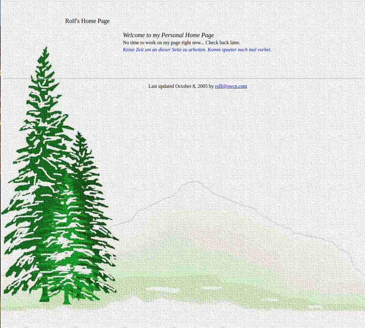 Bare web page