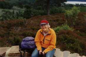 Carol at Glenn Affric