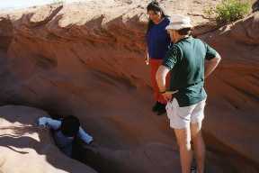 Entering Antelope Canyon