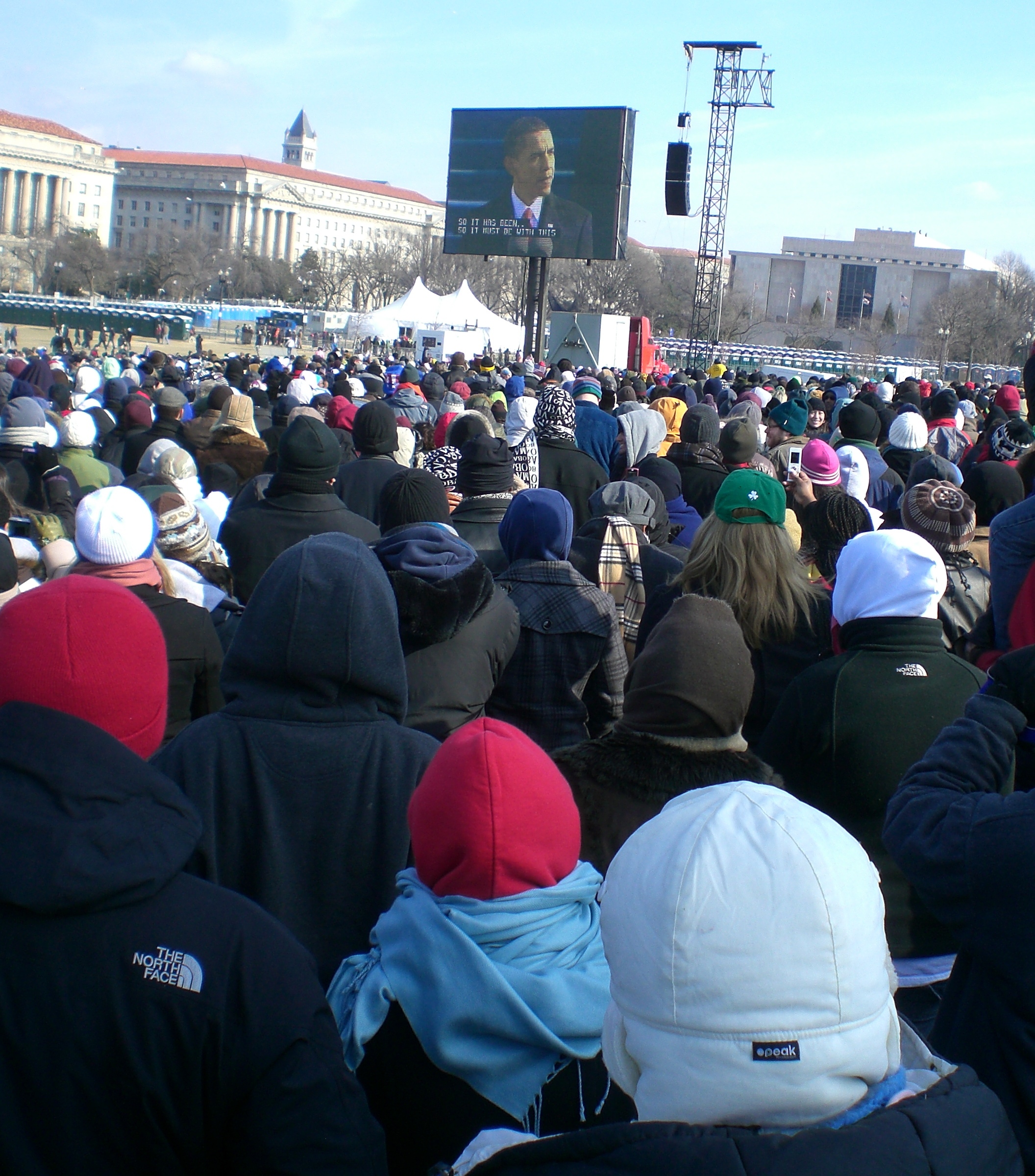 at the inauguration