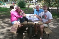 Deb and Hubert with their friends Annemarie and Len