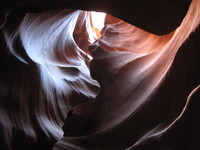 View of the slot canyons, Antelope Canyon, Arizona