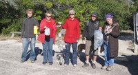 The van Hecke and Tegaarden families holding up the 'catch of the day'.