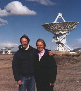 Hubert and Debbie at the Very Large Array radio telescopes in Magdalena, NM