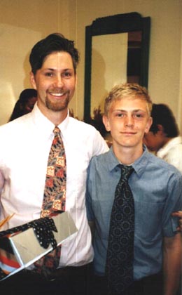 with Kurt Waechter, his teacher, at graduation 